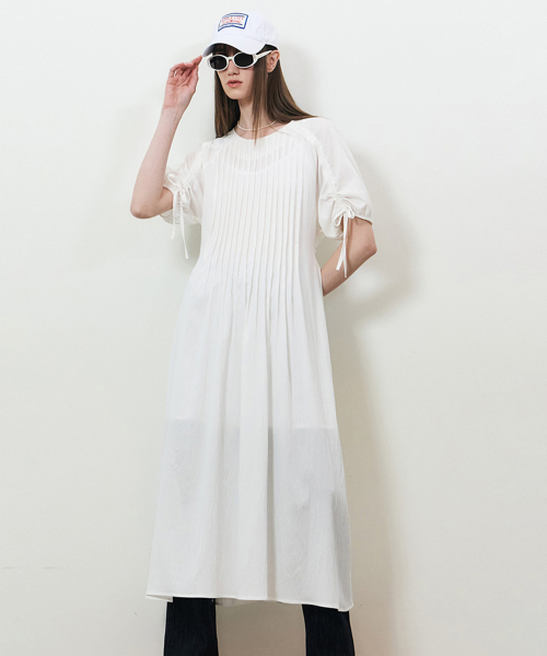 25 Summer_ Ivory Pintuck Dress