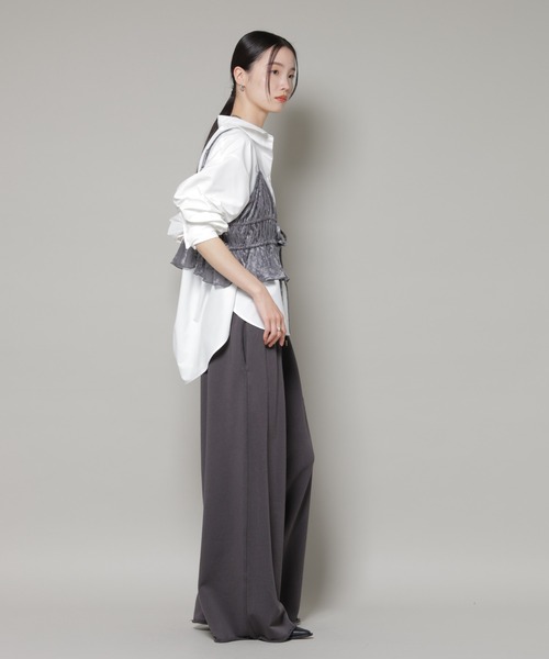 NANO universe(ナノユニバース)の「コットンライクタイプライターベーシックシャツ(シャツ/ブラウス・レディース・ベージュ/ブルー/ホワイト・FREE)」の9枚目の写真