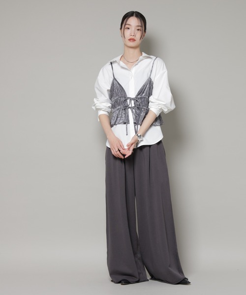 NANO universe(ナノユニバース)の「コットンライクタイプライターベーシックシャツ(シャツ/ブラウス・レディース・ベージュ/ブルー/ホワイト・FREE)」の10枚目の写真