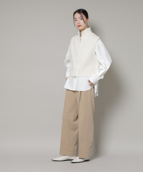 NANO universe(ナノユニバース)の「コットンライクタイプライターベーシックシャツ(シャツ/ブラウス・レディース・ベージュ/ブルー/ホワイト・FREE)」の12枚目の写真