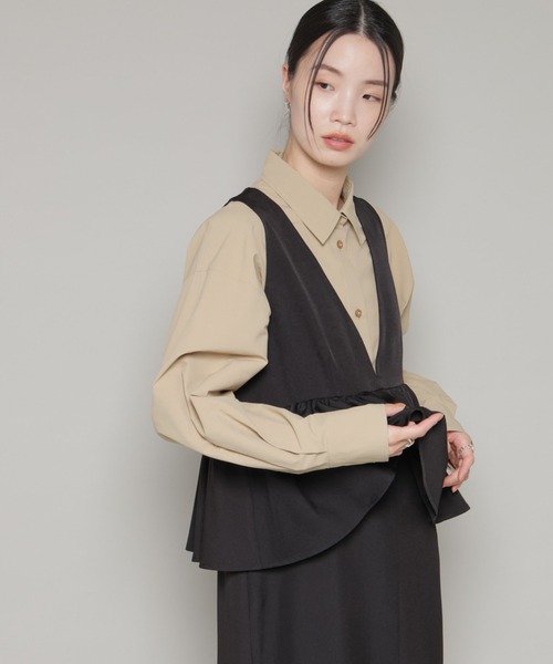 NANO universe(ナノユニバース)の「コットンライクタイプライターベーシックシャツ(シャツ/ブラウス・レディース・ベージュ/ブルー/ホワイト・FREE)」の13枚目の写真