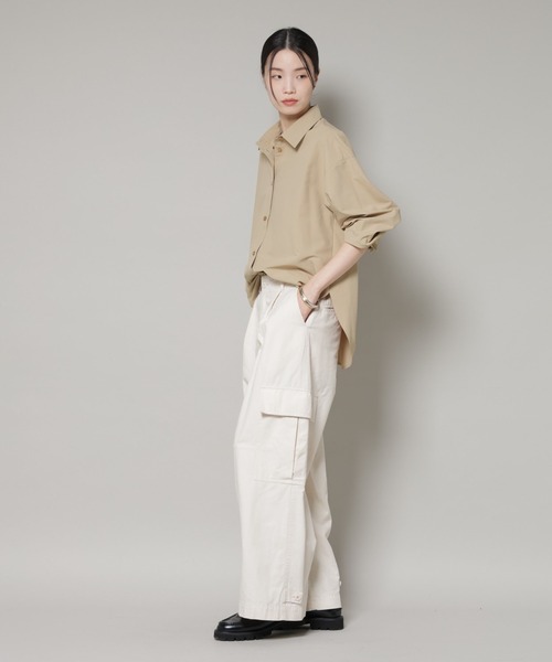 NANO universe(ナノユニバース)の「コットンライクタイプライターベーシックシャツ(シャツ/ブラウス・レディース・ベージュ/ブルー/ホワイト・FREE)」の20枚目の写真