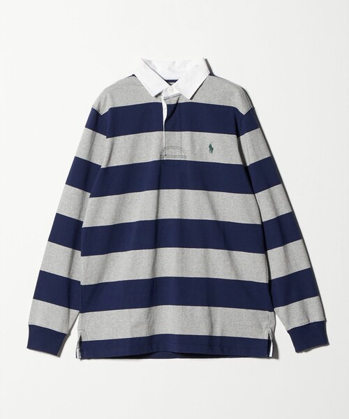 POLO RALPH LAUREN(ポロ ラルフ ローレン)の「【販路限定モデル】<POLO RALPH LAUREN>ポロ ラグビー シャツ(Tシャツ/カットソー・メンズ・オレンジ/ネイビー・L/M)」の1枚目の写真