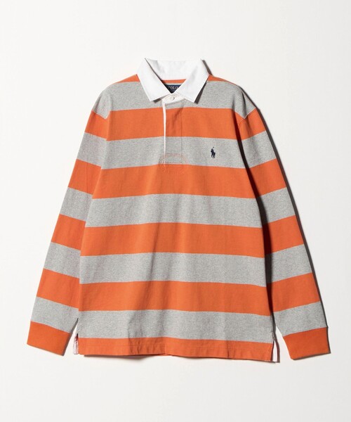 POLO RALPH LAUREN(ポロ ラルフ ローレン)の「【販路限定モデル】<POLO RALPH LAUREN>ポロ ラグビー シャツ(Tシャツ/カットソー・メンズ・オレンジ/ネイビー・L/M)」の2枚目の写真