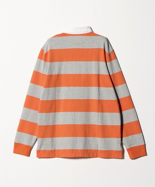 POLO RALPH LAUREN(ポロ ラルフ ローレン)の「【販路限定モデル】<POLO RALPH LAUREN>ポロ ラグビー シャツ(Tシャツ/カットソー・メンズ・オレンジ/ネイビー・L/M)」の3枚目の写真