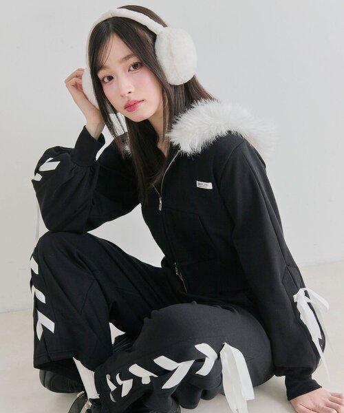 OLIVE des OLIVE（オリーブデオリーブ）の「レースアップジップ