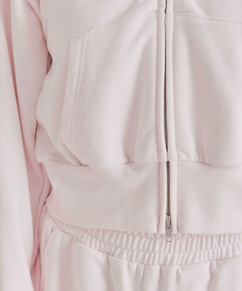 OLIVE des OLIVE(オリーブデオリーブ)の「レースアップジップパーカー(パーカー・レディース・ピンク/ブラック/トップグレー・FREE)」の5枚目の写真