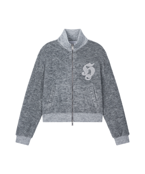 SOMSOC(ソムソック)の「SYMBOL HAIRY KNIT ZIP-UP_M.GREY(その他アウター・レディース・その他・FREE)」の3枚目の写真
