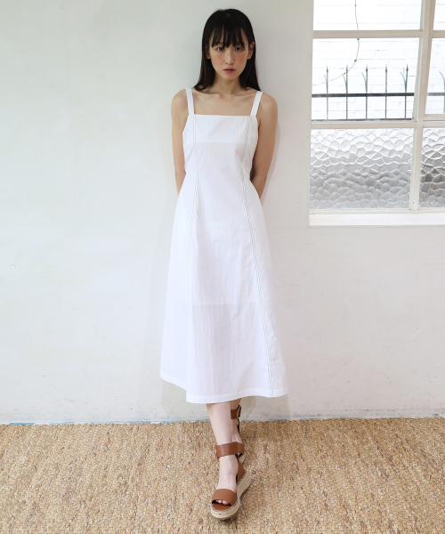 PAUL&ALICE(ポール&アリス)の「SUMMER COTTON CAMISOLE DRESS / WHITE(ワンピース・レディース・ホワイト・FREE)」の2枚目の写真