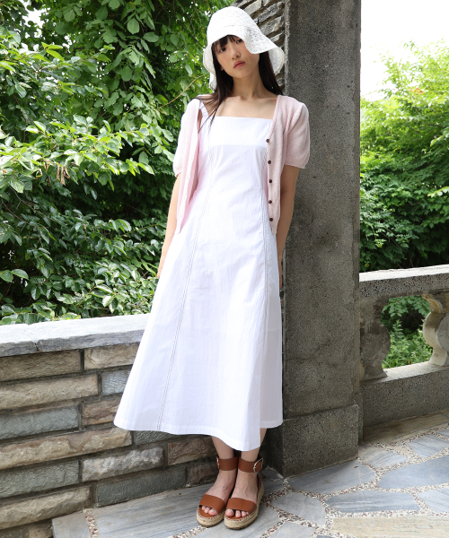 PAUL&ALICE(ポール&アリス)の「SUMMER COTTON CAMISOLE DRESS / WHITE(ワンピース・レディース・ホワイト・FREE)」の3枚目の写真
