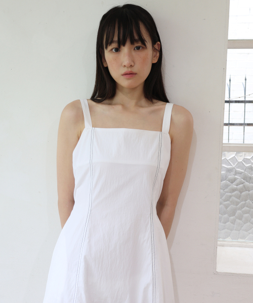 PAUL&ALICE(ポール&アリス)の「SUMMER COTTON CAMISOLE DRESS / WHITE(ワンピース・レディース・ホワイト・FREE)」の4枚目の写真