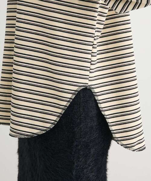 Green　Parks（グリーンパークス）の「なめらかタッチマルチボーダープルオーバー（Tシャツ/カットソー・レディース・ブラウン/チャコールグレー/アイボリー・FREE）」の18枚目の写真