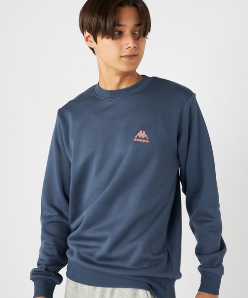 Kappa(カッパ)の「PE裏起毛スウェットトレーナー(スウェット・メンズ・ネイビー/ブラック/杢グレー・LARGE/MEDIUM/X-LARGE)」の3枚目の写真