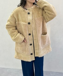MISCH MASCH | 一部店舗限定 ムートン切替ボアコート(その他アウター)