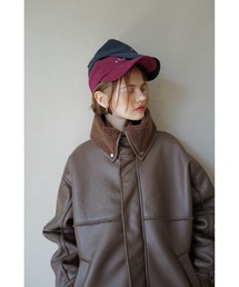 TRUNC | Boa Collar Faux Leather Blouson / ボアカラーフェイクレザーブルゾン(ブルゾン)