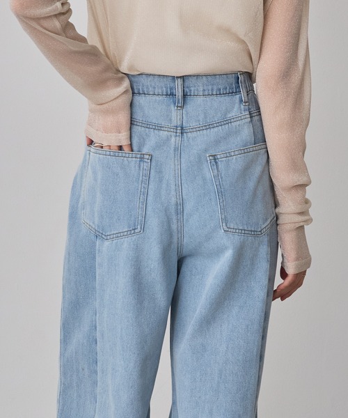 hunch(ハンチ)の「バイカラーデニムパンツ(デニムパンツ・レディース・オフホワイト/ライトインディゴブルー/ブラック・FREE)」の15枚目の写真