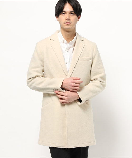 OUTLET(アウトレット)の「【WHO'S WHO gallery】GGスライバーチェスター(チェスターコート・メンズ・ネイビー/グレー/オリーブ/ブラック/アイボリー・MEDIUM/LARGE)」の3枚目の写真