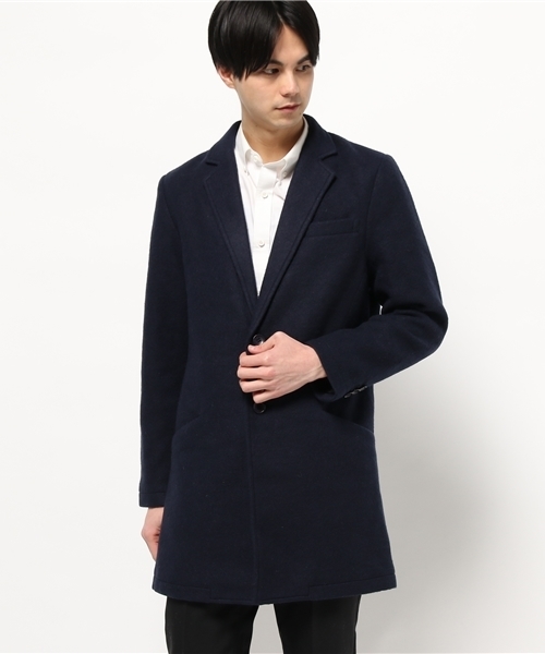 OUTLET(アウトレット)の「【WHO'S WHO gallery】GGスライバーチェスター(チェスターコート・メンズ・ネイビー/グレー/オリーブ/ブラック/アイボリー・MEDIUM/LARGE)」の5枚目の写真