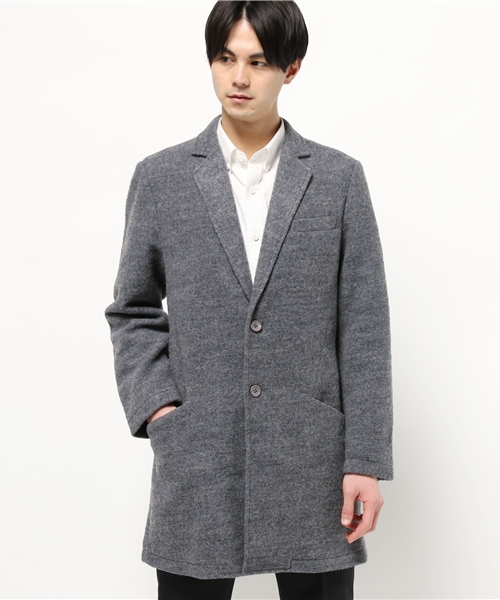 OUTLET(アウトレット)の「【WHO'S WHO gallery】GGスライバーチェスター(チェスターコート・メンズ・ネイビー/グレー/オリーブ/ブラック/アイボリー・MEDIUM/LARGE)」の2枚目の写真