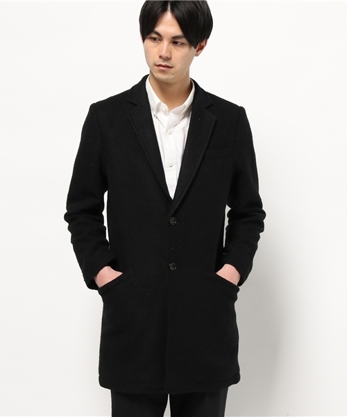 OUTLET(アウトレット)の「【WHO'S WHO gallery】GGスライバーチェスター(チェスターコート・メンズ・ネイビー/グレー/オリーブ/ブラック/アイボリー・MEDIUM/LARGE)」の1枚目の写真