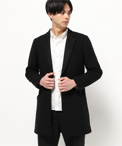 OUTLET(アウトレット)の「【WHO'S WHO gallery】GGスライバーチェスター(チェスターコート・メンズ・ネイビー/グレー/オリーブ/ブラック/アイボリー・MEDIUM/LARGE)」の8枚目の写真