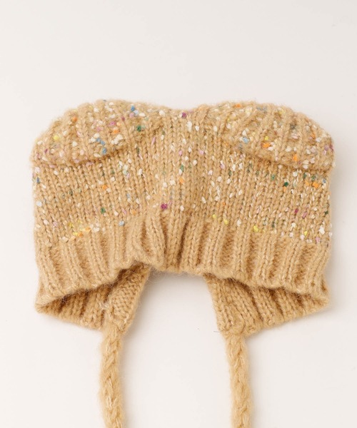 URBAN CHERRY（アーバンチェリー）の「くま耳ニット帽（ニットキャップ/ビーニー・キッズ・ブラウン・FREE）」の6枚目の写真