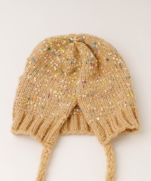 URBAN CHERRY（アーバンチェリー）の「くま耳ニット帽（ニットキャップ/ビーニー・キッズ・ブラウン・FREE）」の7枚目の写真