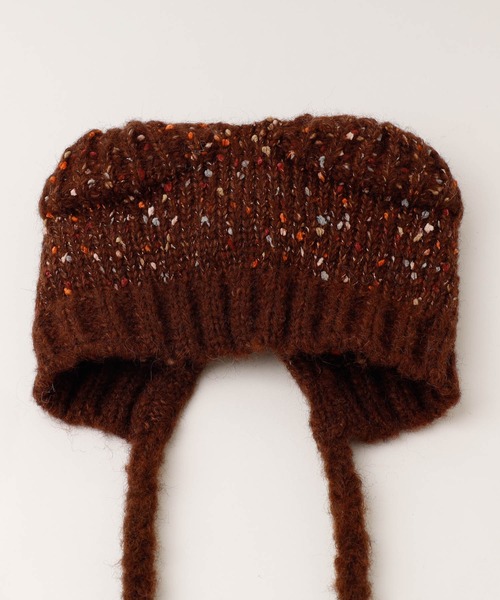 URBAN CHERRY（アーバンチェリー）の「くま耳ニット帽（ニットキャップ/ビーニー・キッズ・ブラウン・FREE）」の8枚目の写真