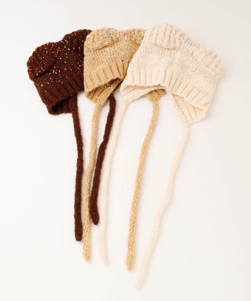 URBAN CHERRY（アーバンチェリー）の「くま耳ニット帽（ニットキャップ/ビーニー・キッズ・ブラウン・FREE）」の16枚目の写真