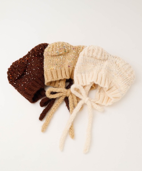 URBAN CHERRY（アーバンチェリー）の「くま耳ニット帽（ニットキャップ/ビーニー・キッズ・ブラウン・FREE）」の12枚目の写真