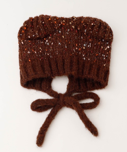 URBAN CHERRY（アーバンチェリー）の「くま耳ニット帽（ニットキャップ/ビーニー・キッズ・ブラウン・FREE）」の10枚目の写真