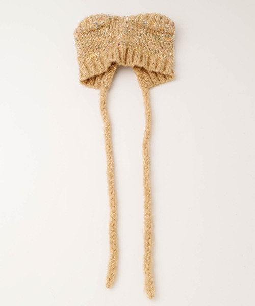 URBAN CHERRY（アーバンチェリー）の「くま耳ニット帽（ニットキャップ/ビーニー・キッズ・ブラウン・FREE）」の14枚目の写真