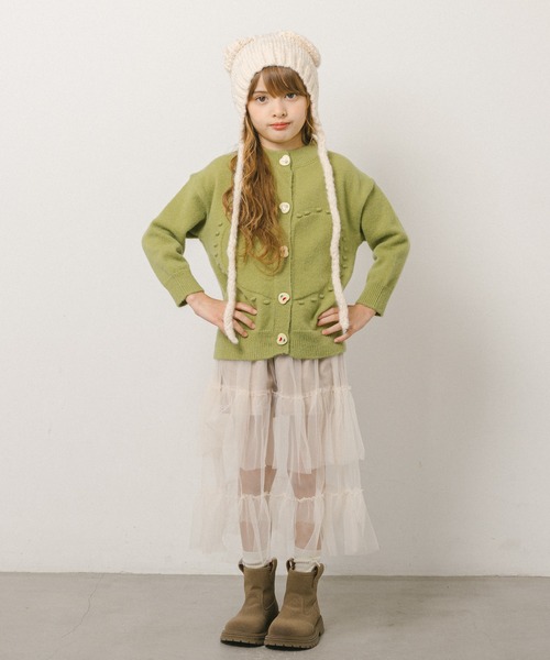 URBAN CHERRY（アーバンチェリー）の「くま耳ニット帽（ニットキャップ/ビーニー・キッズ・ブラウン・FREE）」の5枚目の写真