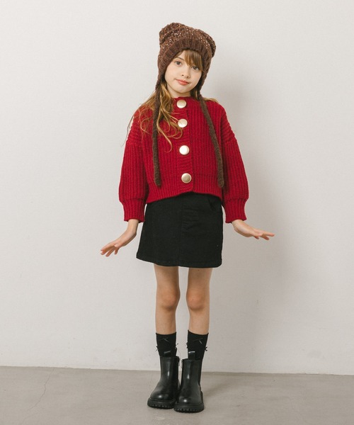 URBAN CHERRY（アーバンチェリー）の「くま耳ニット帽（ニットキャップ/ビーニー・キッズ・ブラウン・FREE）」の4枚目の写真