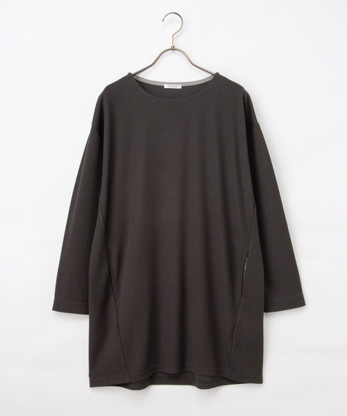 Honeys(ハニーズ)の「コクーンチュニック(Tシャツ/カットソー・レディース・オフホワイト/ネイビー/スミクロ・F)」の21枚目の写真