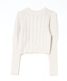 REDYAZEL | ケーブルパフスリーブニットトップス(ニット/セーター)