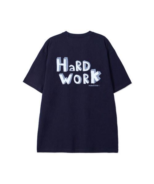 MAKEITTO（メイキット）の「[HARD WORK] CREW NECK TEE_NAVY（Tシャツ/カットソー・メンズ・その他・MEDIUM/LARGE/X-LARGE/XX-LARGE）」の2枚目の写真
