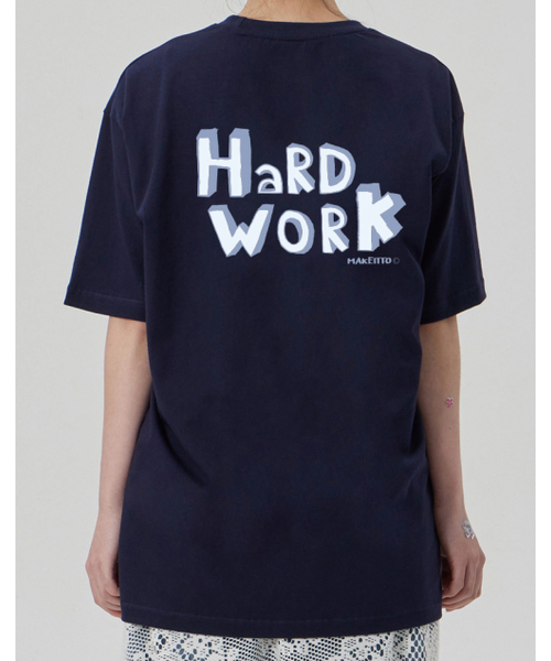 MAKEITTO（メイキット）の「[HARD WORK] CREW NECK TEE_NAVY（Tシャツ/カットソー・メンズ・その他・MEDIUM/LARGE/X-LARGE/XX-LARGE）」の6枚目の写真