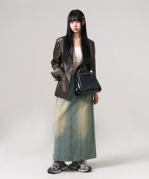 LEATHERY（レザリー）の「ツーウェイチェーンバケットバッグ [ブラック]（ショルダーバッグ・レディース・その他・FREE）」の2枚目の写真