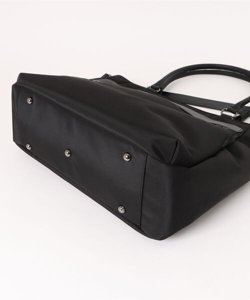 m.f.editorial（エムエフエディトリアル）の「【A4対応 2WAY】m.f.エディトリアル メンズ 型押しコンビ トートバッグ（トートバッグ・メンズ・グレー系その他2/ブラック・FREE）」の19枚目の写真