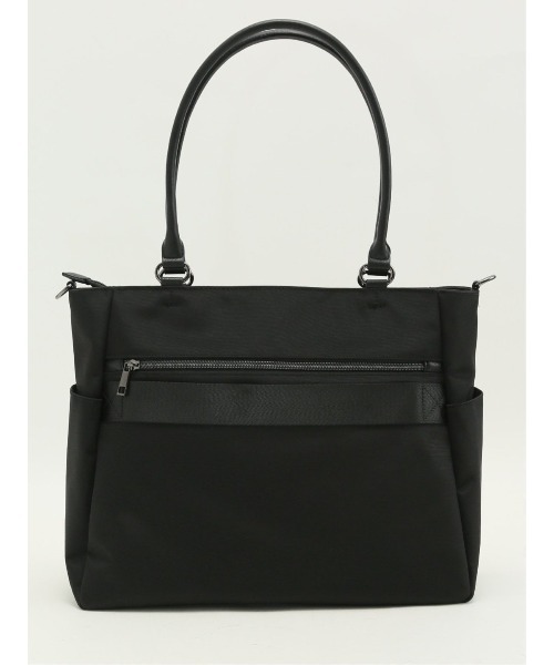 m.f.editorial（エムエフエディトリアル）の「【A4対応 2WAY】m.f.エディトリアル メンズ 型押しコンビ トートバッグ（トートバッグ・メンズ・グレー系その他2/ブラック・FREE）」の6枚目の写真