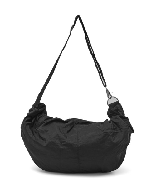 X-girl（エックスガール）の「FACE LABEL SHOULDER BAG（ショルダーバッグ・レディース・グレー/ブラック・ONE SIZE）」の11枚目の写真