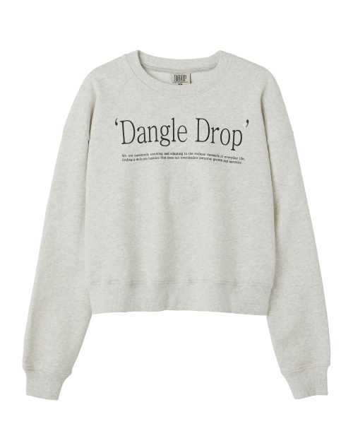 DANGLEDROP(ダングルドロップ)の「DGDPタイポマンツーマンオートミール(スウェット・レディース・その他・M/S)」の1枚目の写真