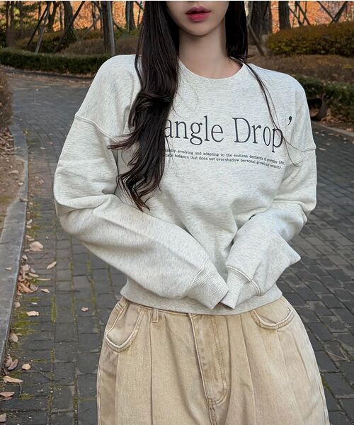 DANGLEDROP(ダングルドロップ)の「DGDPタイポマンツーマンオートミール(スウェット・レディース・その他・M/S)」の9枚目の写真