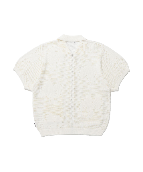 NICE GHOST CLUB(ナイスゴーストクラブ)の「ANGEL SHADOW HALF ZIP UP POLO KNIT_IVORY(NG2EMUK682A)(カーディガン/ボレロ・レディース・アイボリー・S/M/L)」の2枚目の写真