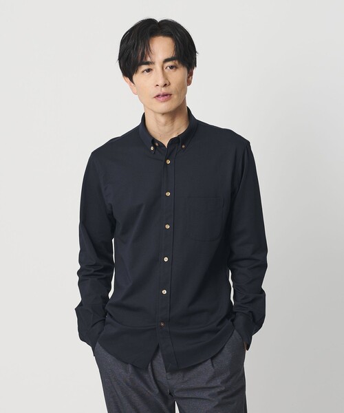 BEAUTY&YOUTH UNITED ARROWS（ビューティーアンドユースユナイテッドアローズ）の「クイック ストレッチ シャンブレー ボタンダウン シャツ SLIM型 吸水速乾（シャツ/ブラウス・メンズ・ロイヤルブルー/ネイビー/コバルトブルー/ホワイト・M/XL/S/L/XS）」の3枚目の写真