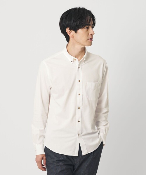 BEAUTY&YOUTH UNITED ARROWS（ビューティーアンドユースユナイテッドアローズ）の「クイック ストレッチ シャンブレー ボタンダウン シャツ SLIM型 吸水速乾（シャツ/ブラウス・メンズ・ロイヤルブルー/ネイビー/コバルトブルー/ホワイト・M/XL/S/L/XS）」の8枚目の写真