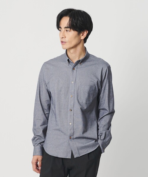 BEAUTY&YOUTH UNITED ARROWS（ビューティーアンドユースユナイテッドアローズ）の「クイック ストレッチ シャンブレー ボタンダウン シャツ SLIM型 吸水速乾（シャツ/ブラウス・メンズ・ロイヤルブルー/ネイビー/コバルトブルー/ホワイト・M/XL/S/L/XS）」の9枚目の写真