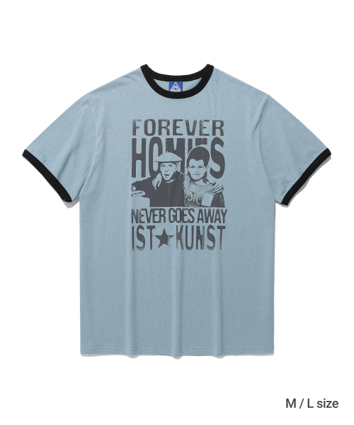 ISTKUNST(イストクンスト)の「HOMIES BASIC RINGER TEE_BLUE(IK2FMMT520A)(Tシャツ/カットソー・レディース・その他・S/L)」の4枚目の写真
