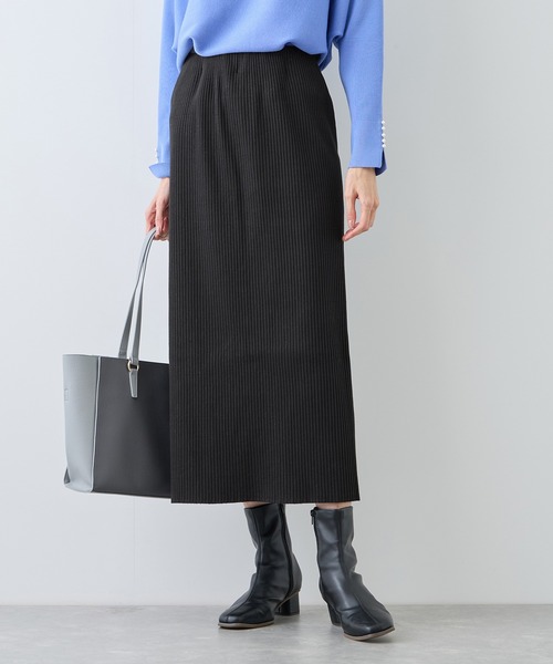 ROPE' PICNIC（ロペピクニック）の「トタンテレコ Iラインリブニットスカート（スカート・レディース・カーキ/ブラック/キナリ・L/M/S）」の2枚目の写真